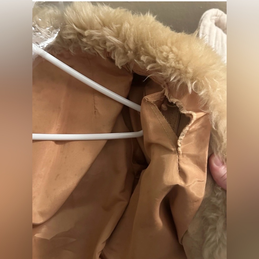 Vintage 1970’s Penny Lane Suede Coat w/Sheepskin Collar Women’s Size M- Pls Read - Picture 8 of 9